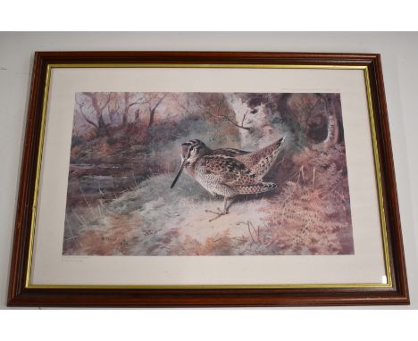 Four Archibald Thorburn limited edition prints of game birds including pheasants, woodcock and partridge, all 124 of 400, fra