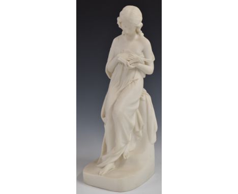 Copeland&nbsp;Parianware figurine of 'The Reading Girl' after P Macdowell RA for the Ceramic and Crystal Palace Art Union, H3