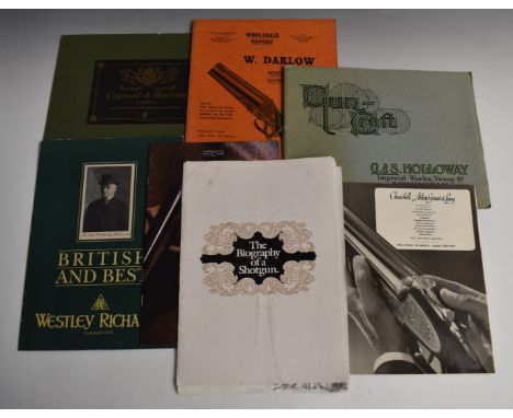 Seven gun catalogues Churchill, Atkin, Grant &amp; Lang, Cogswell &amp; Harrison London, W Darlow Bedford Wholesale Gunmaker,
