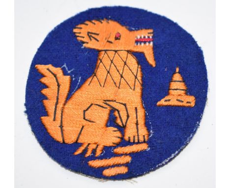 British Army WW2 Chindit cloth badge / patch attributed to&nbsp;Chindit Sgt W B Wilkinson, Royal Engineers