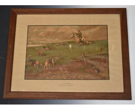 Pair of Lionel Edwards hunting prints The Hare 'Her path the timid Hare forsakes, There pants awhile for breath' and The Stag