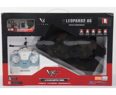 VS TANK 1:24 scale Infrared Series remote control Leopard Tank, boxed Leopard2 A6 Panzer Kampfwagen tank with tank commander 