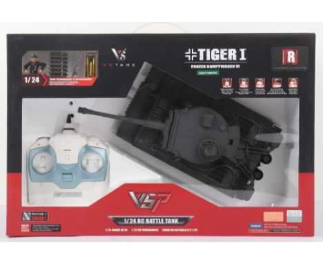 VS TANK 1:24 scale Infrared Series remote control Tiger I Tank, boxed Panzer Kampfwagen VI early production tank with tank co