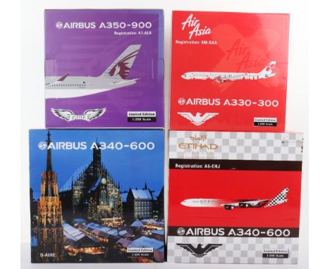 Four Eagle Limited Edition 1:200 scale Diecast model Passenger Planes, Airbus A340-600 Lufthansa, Airbus A340-600 Etihad Airw