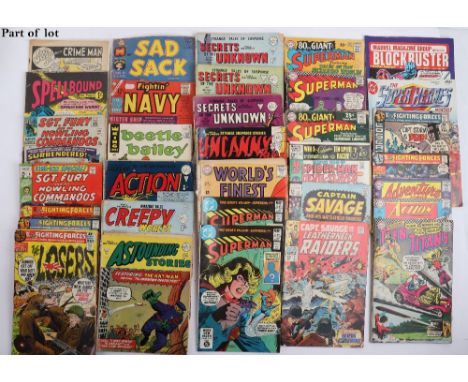 Quantity of Vintage 1960s/70s/80s comics, including comics from Marvel, Archie and DC, Archie Comics, The Shadow 1965 issue 6