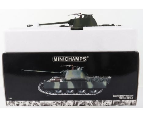 Minichamps 1:35 scale model Panzerkampfwagen V Panther AUSF. G Tank, excellent condition in polystyrene packed box. 