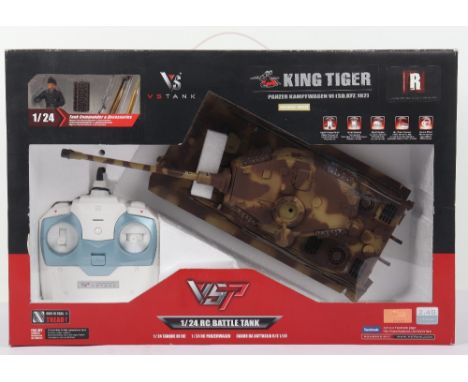 VS TANK 1:24 scale Infrared Series remote control King Tiger Tank, boxed Panzer Kampfwagen VI Henschel turret tank with tank 