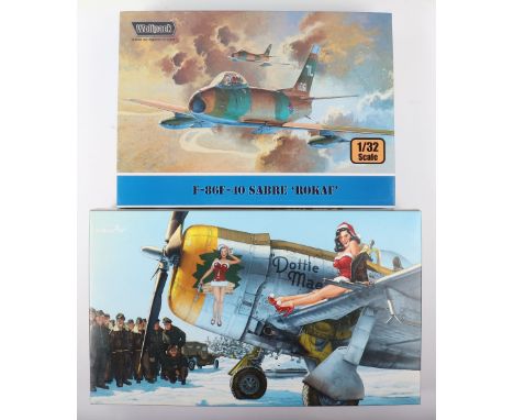 Two 1:32 scale Fighter Aircraft model kits, Eduard Limited Edition P-47D DOTTIE MAE by Romain Hugault, Wolfpack F-86F Sabre ‘