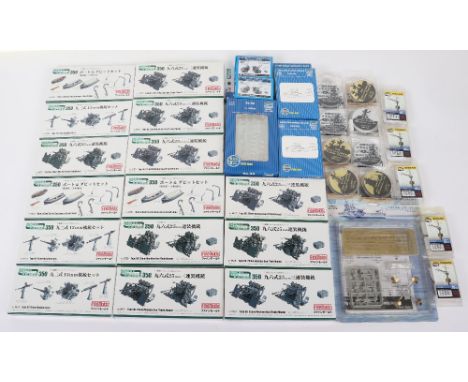 1:350 scale Ship additional parts and details, Finemolds 6xtype 96 25mm Machine Gun (triple mount), 3xtype 96 25mm Machine Gu