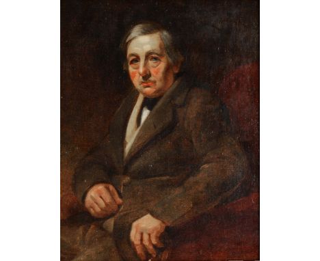 ENGLISH SCHOOL (EARLY 19TH CENTURY) Portrait of a gentleman seated in a chair, reputedly the artist David Cox, oil on canvas,