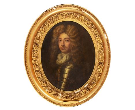 18TH CENTURY ENGLISH SCHOOL Portrait of John Churchill, first Duke of Marlborough (1650-1722) wearing grey powdered wig and d