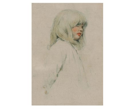 MORTIMER MENPES (1855-1938) Study of a child, etching in colours, inscribed in pencil to the margin, 11 x 8cm