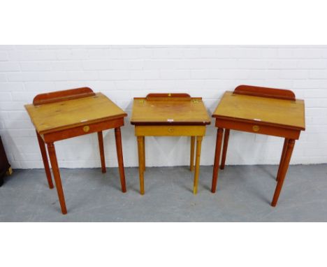 A set of three vintage child's school desks (3) 