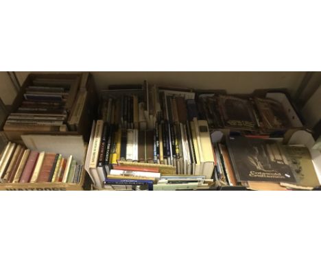 Four boxes of assorted books on arts and crafts to include furniture, David Leach etc to include HELEN THOMAS "A visit to Wil