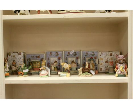Ten ' The Wonderful World of Beatrix Potter ' Figures (six with boxes) together with a Royal Doulton Bunnykins Tally Ho and a