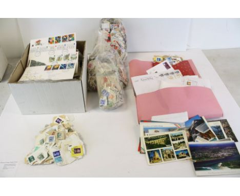 Stamps - Quantity of First Day Issue Covers plus a Quantity of used Stamps on Paper, etc