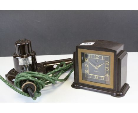 Bakelite - Genalex Mantle Clock and a GEC Hairdryer