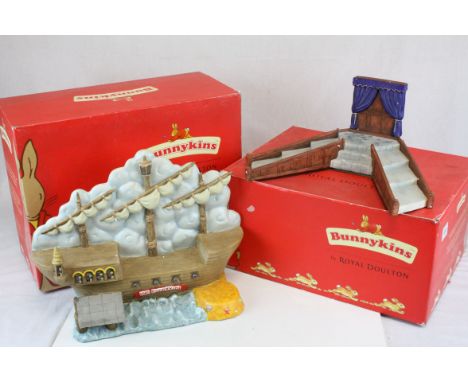 Two boxed Royal Doulton  Bunnykins ceramic stands shipmates and  Henry Viii base..