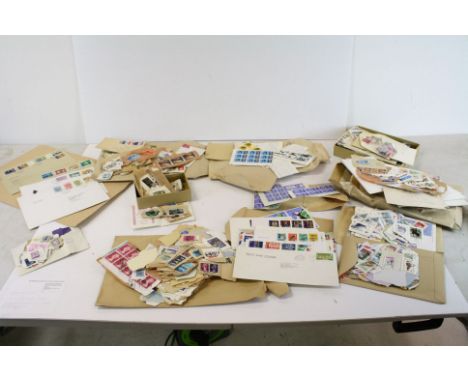 Stamps - Carton of GB and some World Stamps, mint and used, part sheets, plus GB First Day Issue Covers