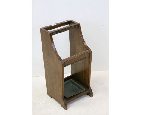 Vintage Oak Umbrella Stick Stand
