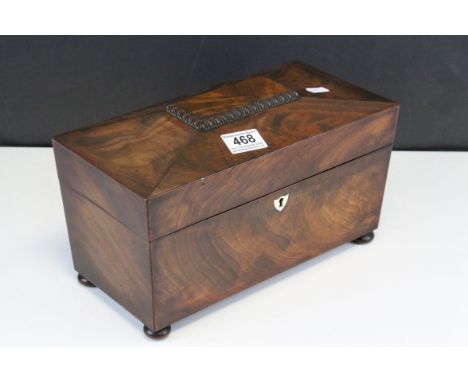 William IV Mahogany Tea Caddy with Bowl, 31cms long