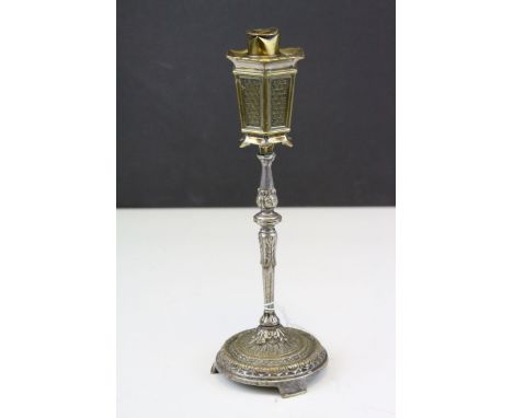 Brass Table Lighter in the form of a Street Lamp