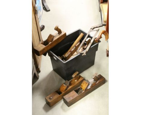 Large Collection of Victorian Woodworking Planes and other Tools