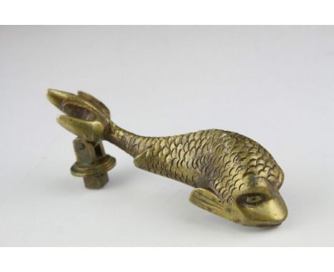 Brass Door Knocker in the form of a Dolphin, length approx 13cm