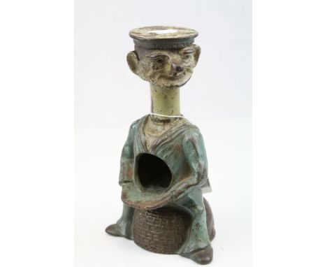 Cast Iron ' Toughnut ' Nut Cracker in the form of a Sailor, 20cms high