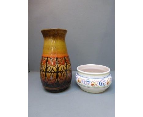 A Poole Pottery bowl and a Poole Pottery Aegean vase. 