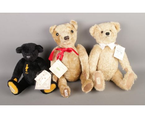 Three Deans Rag Book jointed teddy bears to include two limited edition examples, "Teddy Angus" (17/299) and "Nightfall" (747