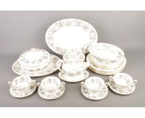 A collection of Wedgwood ceramic dinner wares in the Ashford pattern to include lidded tureen, gravy boat, cups, saucers, etc