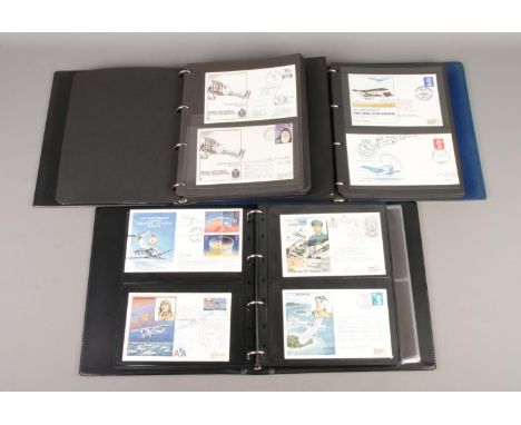 Three albums containing a collection of military first day covers. Including many signed and limited edition examples. Approx