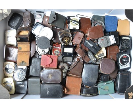A Tray of Light Meters, manufacturers including Weston, Kopil, Lunamatic, many other examples, 45 plus 