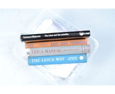 Leica Books, The Leica and the Leicaflex, by Scheerer/Makovec, The Leica way, by Andrew Matheson, Leica Manual and Data Book,