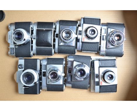 A Tray of Kodak Cameras, A Retina I b, Reflex S, Instamatic Reflex, Retinette f, I, I A, I B and two Color Snap 35