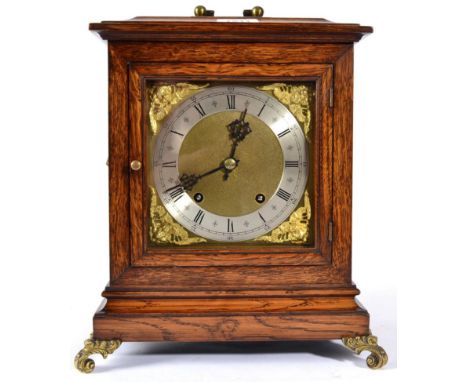 Cycling Interest: A Presentation Oak Quarter Striking Table Clock, Presented for the first prize for the Worthing Athletic Sp