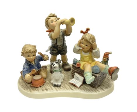 Large Hummel figure group by Goebel, Noisemakers, limited edition 282 of 2000, H17.5cm