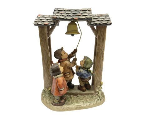 Large Hummel figure group by Goebel, Let's Tell The World, modelled as three children ringing a bell, H27cm