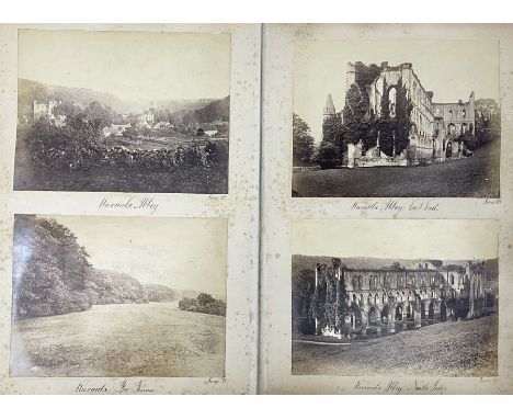 Victorian photograph album containing over 120 mainly topographical and architectural views of England, Scotland, including W