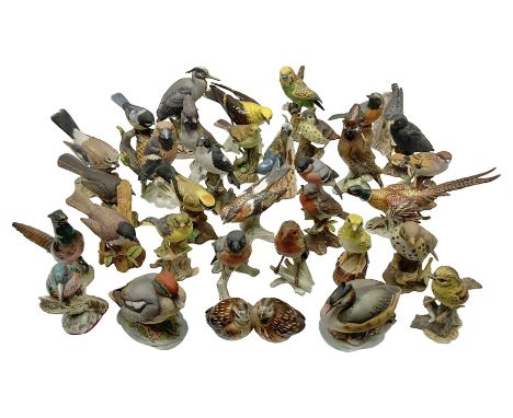 Goebel bird figures, to include Oriole, Waxwing, Canary etc, together with other similar bird figures 