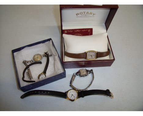 Boxed Rotary ladies wrist watch and a selection of various other ladies watches 