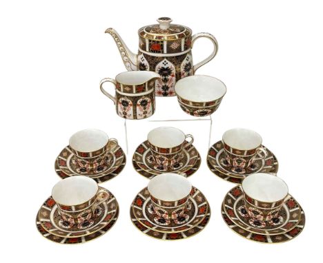 Royal Crown Derby Imari pattern twenty one piece tea service including teapot.