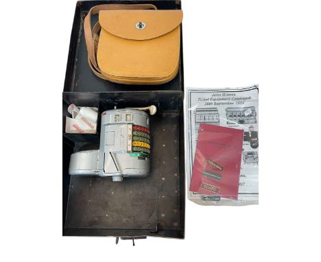 Almex Railway Conductors ticket machine, cash bag, badges, etc.