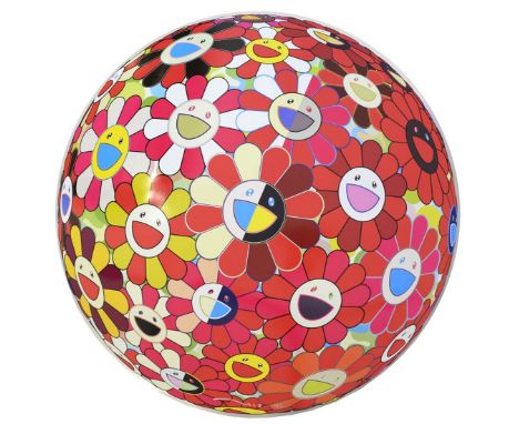 Takashi Murakami&nbsp;(b. 1962)Flowerball Red (3D) The Magic FluteOffset lithograph printed in colours, 2009, signed and numb