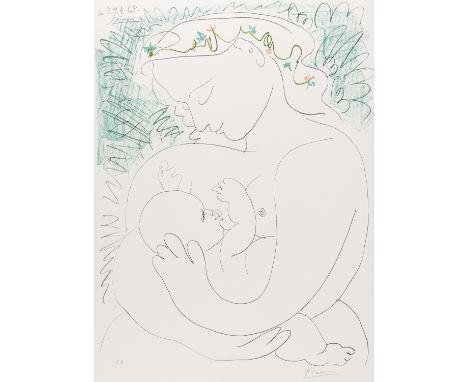 δ Pablo Picasso  (1881-1973) (after)Grande MaternitéLithograph printed in colours, 1963, signed and inscribed 'EA' in pencil,