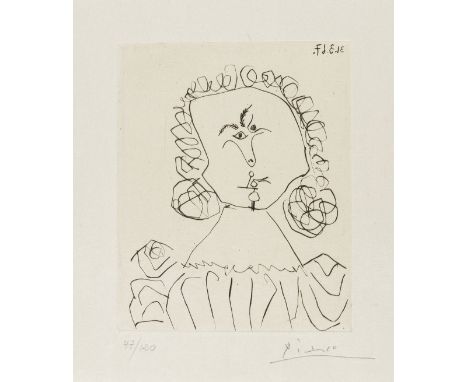 δ Pablo Picasso (1881-1973)Doble Ensayo Sobre (Cramer 142)Drypoint, 1967, signed in pencil, numbered from the edition of 120,