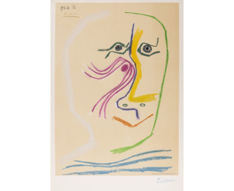 δ Pablo Picasso (1881-1973) (after)Tête d'Homme (Hommage à René Char) (Cwicklitzer 291)Lithograph printed in colours, 1969, s
