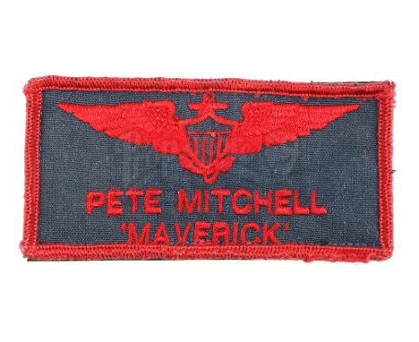 Maverick's (Tom Cruise) flight suit patch from Tony Scott's action drama Top Gun. Navy pilot Pete "Maverick" Mitchell wore hi