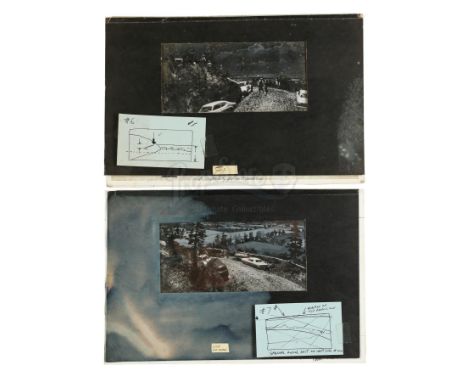 A pair of hand-painted visual effects storyboards from the production of Steven Spielberg's sci-fi film Close Encounters of t